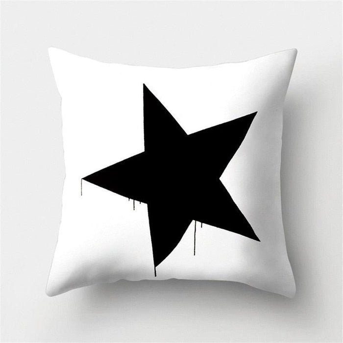 Black White Geometric Cushion Cover Pillowcase Sofa Cushions Decorative Pillow Covers Stripe Pattern Throw Pillow Case Daily Decorations Sofa Throw Pillow Case Cushion Covers Pillowcase Polyester Home Decor Pillow Cases 45x45CM