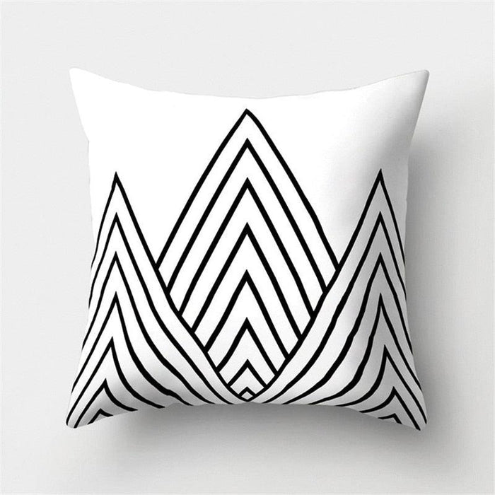 Black White Geometric Cushion Cover Pillowcase Sofa Cushions Decorative Pillow Covers Stripe Pattern Throw Pillow Case Daily Decorations Sofa Throw Pillow Case Cushion Covers Pillowcase Polyester Home Decor Pillow Cases 45x45CM