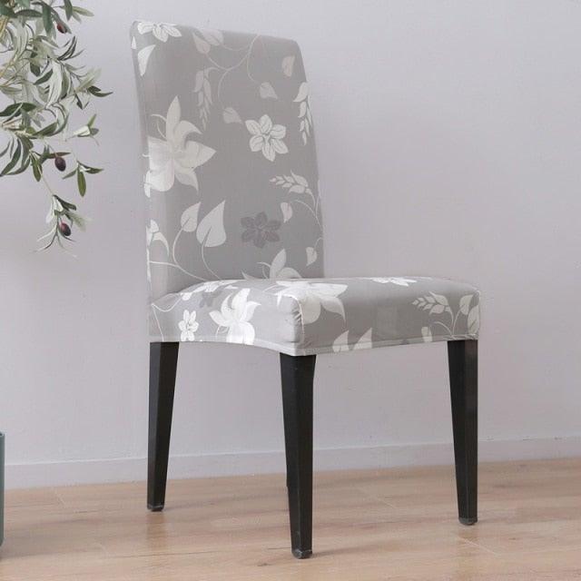 Printed Polyester Fabric Chair Cover Washable Chair Covers Seat Slipcovers Stretch Dining Seat Case For Home Stretch Removable Washable Dining Room Chair Protector Slipcovers/Home Decor Dining Room Seat Cover Multiple Styles