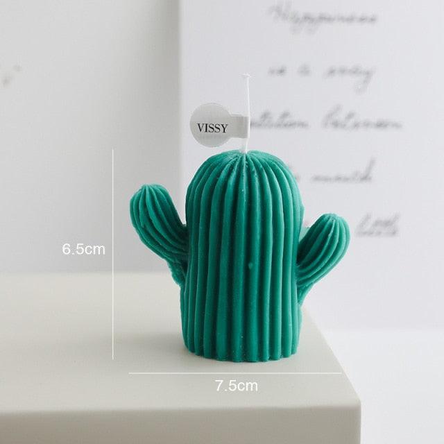 Creative Handmade Cactus Candle Pack Cactus Candles Handmade Delicate Succulent Cactus Candles Flameless Tea Lights Candle Aromatherapy For Decor Birth Photo Props Aromatherapy Candle Ornaments Soy Wax Aromatherapy Small Candles Scented Relaxing Candles