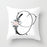 Black Alphabet Flower Print Pillow Cover White Polyester Modern Cushion Cover Decorative Pillowcase For Sofa Bed Chair Car Throw Pillow Covers Decorative Pillow Cases ABC Letter Cushion Covers Square Pillow Protectors Home Decor 45x45cm