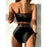 Luxury Women Black Bikini High Waist Swimwear Female 2 Pieces Set Swimsuit Bathing Suit Women Beach Women's High Waisted Bandage Bikini Set Two Piece Push Up Swimsuits