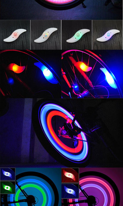 Bike Spoke Light Bicycle Wire Tyre Silicone LED Cycling Wheel Wire Warning Glowing Lamp Ultra Bright Waterproof Bicycle Spoke Lights Cycling Decoration Safety Warning Tire Strip Light