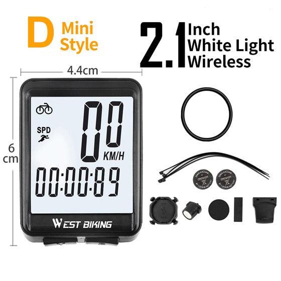 Bicycle Computer Digital Speedometer Backlight Wireless Wired Bike Stopwatch Computer Waterproof Backlight With Digital LCD Display For Outdoor Cycling And Fitness Multi-Function Gifts For Bikers Men