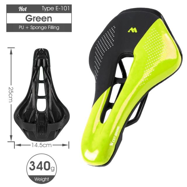 Bike Saddle Mountain Road Bike Seat PU Leather Gel Filled Cycling Cushion Comfortable Shockproof Bicycle Saddle Seat Cushion For Men Comfort Bike Saddle Anti-Slip Bicycle Saddle Waterproof Bicycle Seat For Mountain Bike Seat