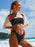 Bikinis Swimsuit Women Push Up Bikini Set  Female Swimwear Women's Strapless Solid Color 2 Pieces Bathing Suit Swimsuit Swimsuits Off Shoulder High Waist Bathing Suit High Cut Swimwear For Summer