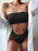 Bikinis Swimsuit Women Push Up Bikini Set  Female Swimwear Women's Strapless Solid Color 2 Pieces Bathing Suit Swimsuit Swimsuits Off Shoulder High Waist Bathing Suit High Cut Swimwear For Summer