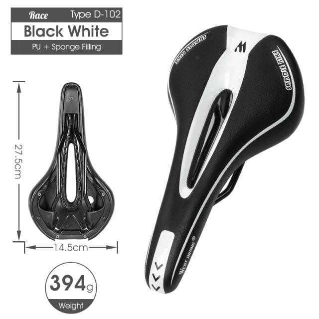 Bike Saddle Mountain Road Bike Seat PU Leather Gel Filled Cycling Cushion Comfortable Shockproof Bicycle Saddle Seat Cushion For Men Comfort Bike Saddle Anti-Slip Bicycle Saddle Waterproof Bicycle Seat For Mountain Bike Seat