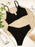 High Waist Bikinis Women Swimsuit Women High Waist Bikini Set Sports Bright Color Swimsuit Scoop Neck Cute Bathing Suit Swimwear Female Push Up Bikini Set Bathing Suit For Women