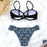 Women Two Piece Swimsuit Push Up Bikini  Padded Push Up Bikini Set Two Pieces Swimsuit Women Swimwear Bathing Suit Gifts For Mom Wife Girlfriend Swimwear Classic Print Swimsuit Bikini Set Swimwear Bathing Pool Party Bikini