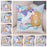 Soft Plush Unicorn Pillow Covers Cute Cartoon Animal Polyester Cotton Cushion Cover Unicorn Decorative Throw Pillow Covers Colorful Pink Wavy Hair Unicorn in Garland Cushion Cover Square Pillow Cases for Girls Women Kids Car Sofa Home Decor 45X45CM