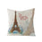 World Famous City Building Tower Paris Printing Pillow Covers For Home Chair Car Decorative Cushion Covers 45*45cm