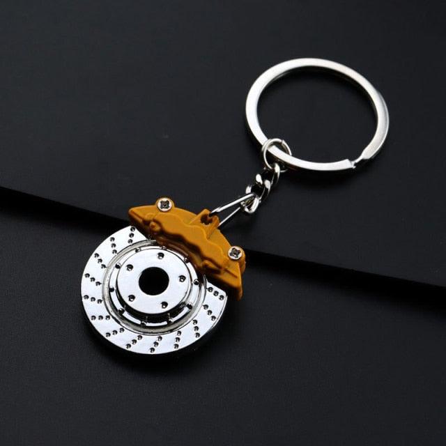 Creative Gift Car Metal Keychain Turbo Gear Hub Pendant Brake Disc Shock Absorber Pendant Alloy Short Quick Shifter Key Chain Ring Charming Auto Rainbow Metal Pendant Keyring Wheel Rim Tire Rotary Engine Keyring