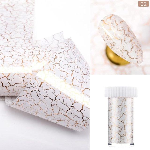 Nail Foils Marble Flower Series Iridescent Nail Art Transfer Sticker Paper Slider Nail Water Decal Design Manicures Decorations  Art Manicures Decoration New Gold Nail Transfer Foils for Nail Arts Nails Supply Holographic Effect Nail Art Foil Stickers Hol