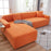 Elegant Elastic Sofa Covers Set for Living Room Chaise Lounge L Shape Corner Stretch Couch Armchair Slipcover Furniture Protector Shaped Sofa Cover Sectional Couch Cover for Living Room Fabric Chaise Lounge Slipcover