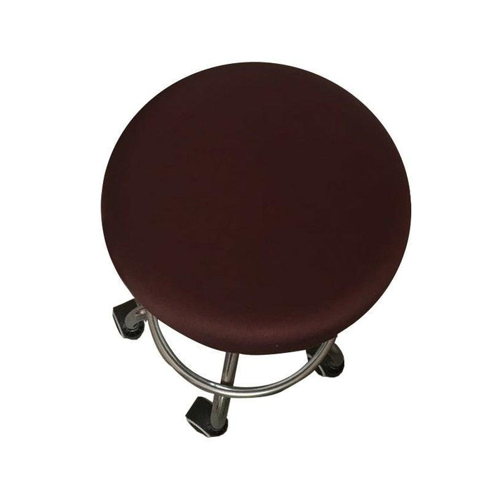 Polyester Fabric Round Chair Cover Waterproof Dining Seat Chair Covers Hotel Banquet Seat Covers Chair Protector Round Bar Stool Seat Covers Washable Stool Cushion Slipcover Elastic Bar Chair Covers