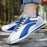 Fashion Men Sport Breathable Running Sneakers Casual Breathable Walking Shoes Sport Athletic Blue White Sneakers Gym Tennis Slip On Walking Outdoor Workout Sneakers