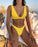 Summer Bikini Stylish Swimwear Women Halter Push Up Bikini Women's  Neck Triangle Bikini Set Leopard Print Two Piece Swimsuits Set Swimsuit Female Lemon Print Bandage Bathing Suit