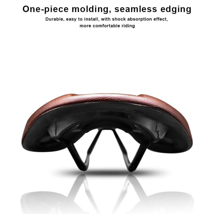 Bike Saddle Hollow Bicycle Cushion One-Piece PU Leather Soft Comfortable Seat For Men Women Road Mountain Cycling Saddles Bicycle Seat Waterproof Comfortable Road Bike Saddle Memory Foam Padded Replacement For Road Bikes