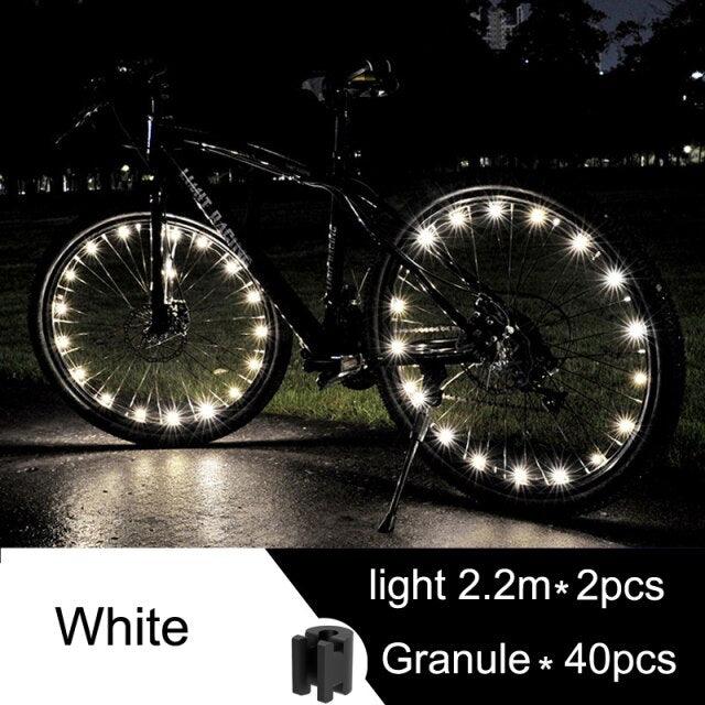 Waterproof LED Bike Wheel Light  Bicycle Spoke Light Bicycle Tire Light Strips Cycling Safety Warning Lamp Bike Wheel Lights  Safety Warning Tire Strip Light For Night Riding Glow Light Fun Safety Light Bike Accessories For Kids