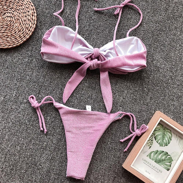 Summer Cute Vintage Women's Swimsuit Bikini Split Swimwear Women's Swimwear Women's 2-piece Beachwear Loose Bikini Fashion  Retro Bikini  Fashion Beachwear Summer Spa Beach Surf Sport