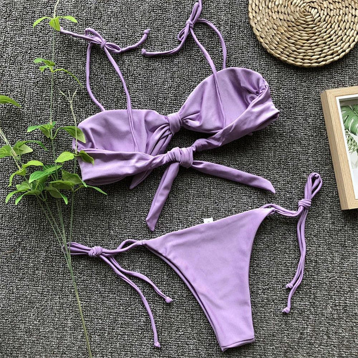 Summer Cute Vintage Women's Swimsuit Bikini Split Swimwear Women's Swimwear Women's 2-piece Beachwear Loose Bikini Fashion  Retro Bikini  Fashion Beachwear Summer Spa Beach Surf Sport