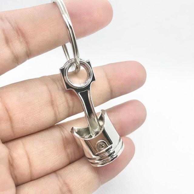 Creative Gift Car Metal Keychain Turbo Gear Hub Pendant Brake Disc Shock Absorber Pendant Alloy Short Quick Shifter Key Chain Ring Charming Auto Rainbow Metal Pendant Keyring Wheel Rim Tire Rotary Engine Keyring