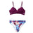 Push Up Floral Bikini Sets Women Two Pieces Swimsuits Women's Bathing Suits Push Up Halter Bandage Bikini Floral Printing Swim Bottoms Two Piece Swimsuits New Girl Beach Bathing Suits Swimwear