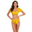 Bikini New 2 Piece Women Swimsuit Women's High Waist Bikini Set Fashion Puff Sleeve Swimwear Set Bathing Suits Solid Color Short Puff Sleeve Summer High Waist Cut Backless Bathing Suit Beachwear