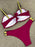 Bikini Sets Solid Color Swimsuit  Mid-Waist  Gather Cup Bikinis Women Swimwear Female Bathing Suits Beach wear  Two Piece Swimsuits Triangle Bikini swimsuits for Women