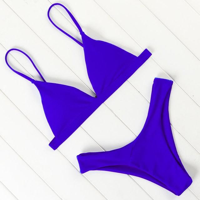 Micro Mini Bikini Swimwear Women Halter Push Up Bikini Set Padded Bra  Women's Underwired Triangle Bathing Two Pieces Swimsuit Bikini Set  Swimsuit Bandage Swim Suit