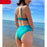 High Waist Bikinis Ribbed Swimwear Women Push Up Swimsuits Women's Scoop Neck Swimsuits High Waist Bikini Sets 2 Piece Bathing Suit Solid Strap Bathing Suit Female Set