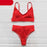 High Waist Bikinis Ribbed Swimwear Women Push Up Swimsuits Women's Scoop Neck Swimsuits High Waist Bikini Sets 2 Piece Bathing Suit Solid Strap Bathing Suit Female Set