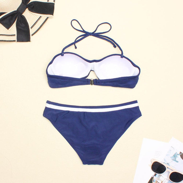 Women Two Piece Swimsuit Push Up Bikini  Padded Push Up Bikini Set Two Pieces Swimsuit Women Swimwear Bathing Suit Gifts For Mom Wife Girlfriend Swimwear Classic Print Swimsuit Bikini Set Swimwear Bathing Pool Party Bikini