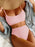 High Waist Bikinis Swimwear Women Push Up Swimsuits Solid High Waist Bikini Sets Sporty Two Pieces Swimsuit Scoop Neck Bathing Suits for Women Ribbed Bathing Suits High Cut Summer Beachwear