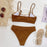 High Waist Bikini Swimsuits Women Push Up Swimwear Ribbed Bathing Suit Strap  Bikinis Set Beachwear High Waist Bathing Suit Full Coverage Two Piece Swimsuit