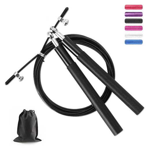 Professional Jump Rope Speed Skipping For Fitness Workout Training Flexible Jump Ropes For Fitness Quite Skipping Rope With Bearing Aluminum Alloy Handle And Carrying Bag