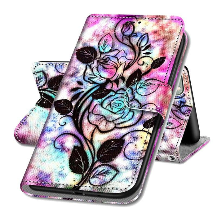 PU Leather Case 3D Creative Painted Design Function Wallet Case For Xiaomi Redmi 10 Flip Cover For Redmi10 A 10A 10Prime Redmi10A 5G Painted Case Phone Bags