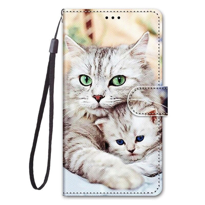 PU Leather Case 3D Creative Painted Design Kickstand Function and Credit Cards Slot Flip Phone Cover Redmi Note 11S Cover For Xiaomi Redmi Note 11S Case Painted Leather Flip Case for Xiaomi Redmi Note 11 Pro Note11 S Phone Cases