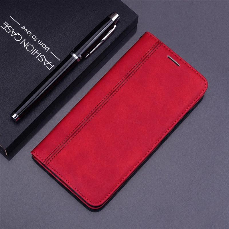 PU Leather Flip 1 Wallet with Card Slots Cover 360 Cover For Xiaomi Redmi 9 Case Flip Luxury Magnetic Case For Redmi 9 Case Cover Wallet Leather Case for Redmi 9