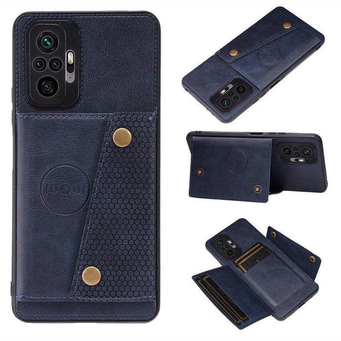 PU Leather Flip Case For Xiaomi Redmi Note 11 11S 10 9 8 9s 9T Mi 12 10T 11T POCO X3 GT X4 Pro F3 Wallet Card Slot Holder Cover Genuine Leather Magnetic Card Holder Folio Cover