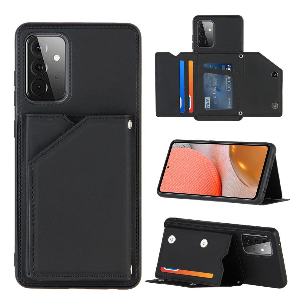 PU Leather Wallet Case For Xiaomi 12 11T POCO M4 Pro X3 Redmi 9T 9A 9C Note 11 11S 9S 9 10 Pro 10T Card Pockets Back Flip Cover Premium Pu Flip Leahter Case Folio Cover with Credit Slots Pocket Book Folding Case for redmi