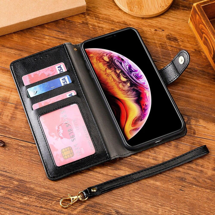 Purse Leather Feature Flip Case Cover Wallet Case For Redmi Note 11 10 Lite 10S 10T 9 9T 8 8T 7 6 5 Pro 4 4X 5A 3 Card Slots  Buckle Shell Leather Cover