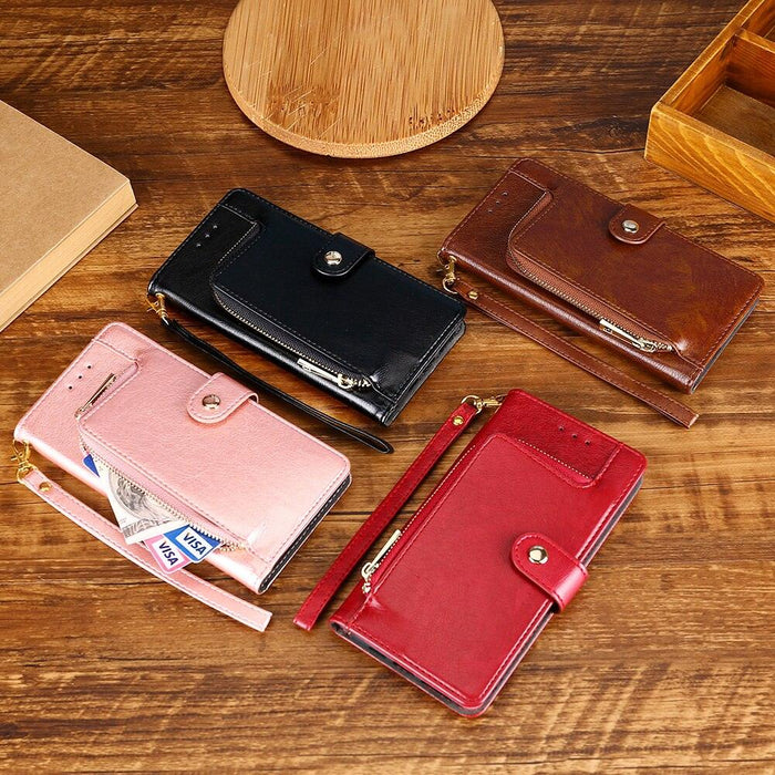 Purse Leather Feature Flip Case Cover Wallet Case For Redmi Note 11 10 Lite 10S 10T 9 9T 8 8T 7 6 5 Pro 4 4X 5A 3 Card Slots  Buckle Shell Leather Cover