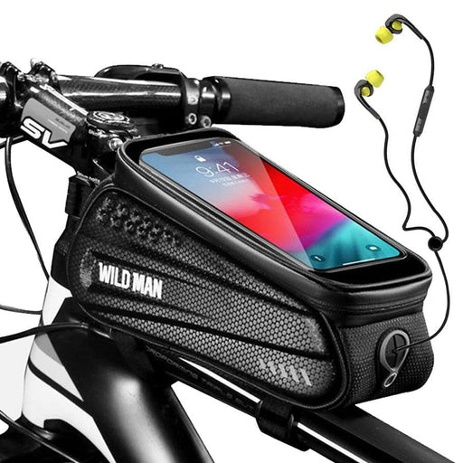 Rainproof Bicycle Bag Frame Front Top Tube Cycling Bag Reflective 6.5in Phone Case Touchscreen Bag Bike Accessories Bike Phone Bag Bicycle Bag Front Frame Pouch Top Tube Pouch Waterproof Bike Holder Accessories Bag Mount Handlebar Cell Phone