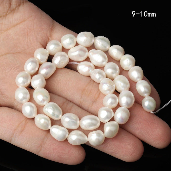 Real Natural Freshwater Pearl Beads Baroque Punch Oval Loose Beads for Jewelry Making Bracelet Necklace Handmade Crafts Cultured Freshwater Pearl Beads Cultured Pearl Beads For Jewelry Making