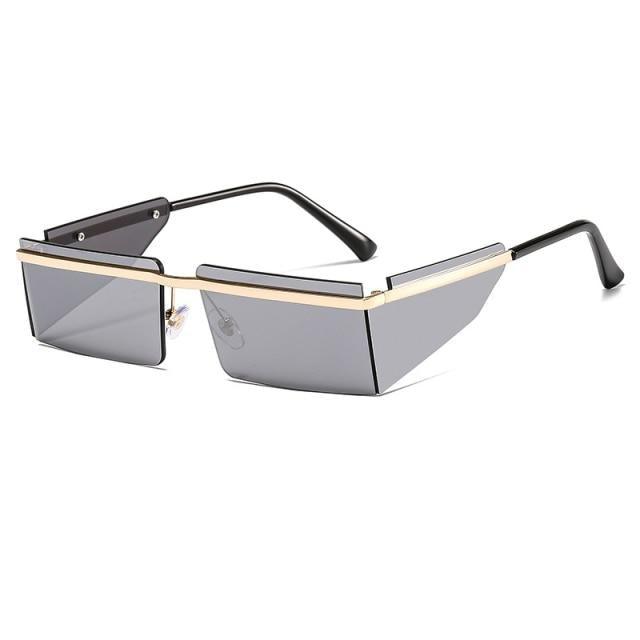 Rectangle Sunglasses Frameless Glasses Classic New Small Rimless Sunglasses For Women New Fashionable Square Sunglasses For Men New Eyewear Retro Rectangle Shape Glasses For Female In New Shades