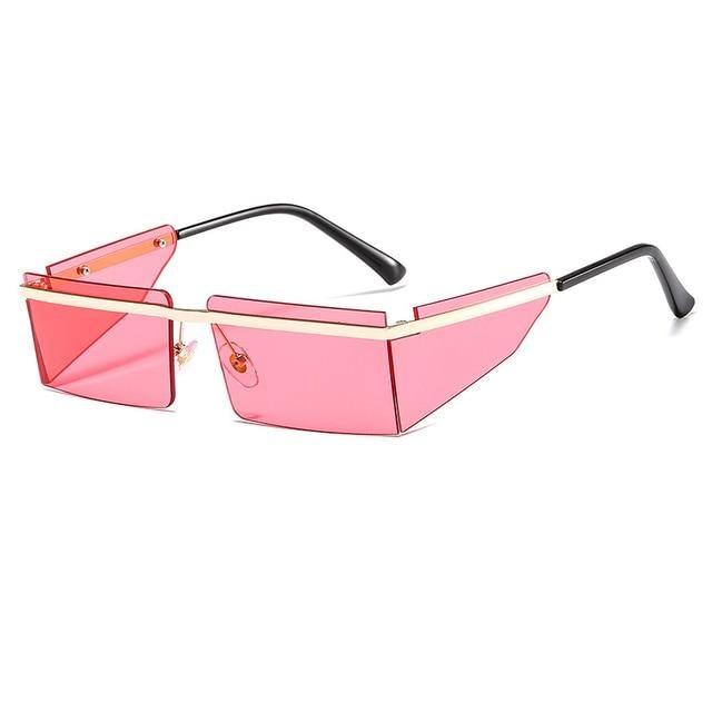 Rectangle Sunglasses Frameless Glasses Classic New Small Rimless Sunglasses For Women New Fashionable Square Sunglasses For Men New Eyewear Retro Rectangle Shape Glasses For Female In New Shades