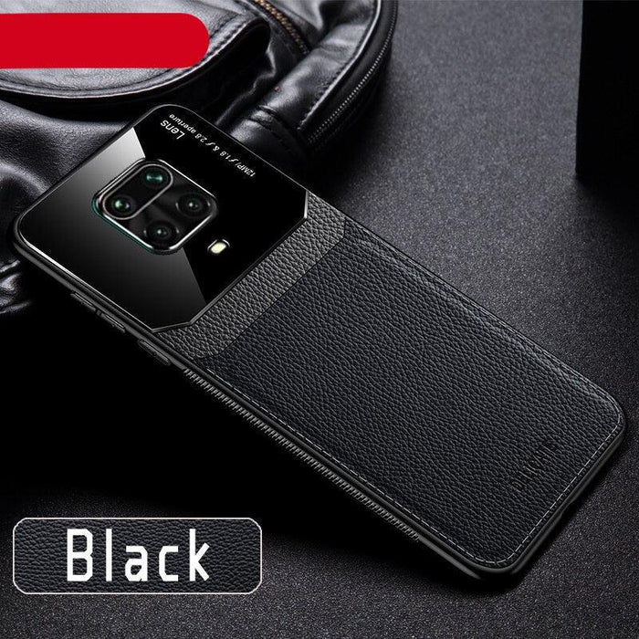 Redmi Note9 Pro Case Silicone Frame PU Leather Cover For Xiaomi Redmi Note 9S 9 Pro Max 9T 8T 7 8 Pro 2021 Xiomi Cases Protective Cover with Camera Protector Hard PC and Ultra Thin Anti-Scratch Phone Case