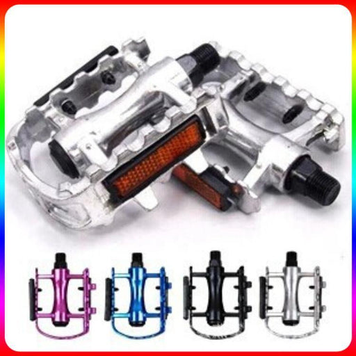 Reflective Setting On Both Sides All-aluminum Large Pedal Bicycle Universal Non-slip Pedal Riding Equipment Bike Pedals Mountain Road Bicycle Flat Pedal-Universal Lightweight Aluminum Alloy Platform Pedal For Travel Cycle-Cross The Road